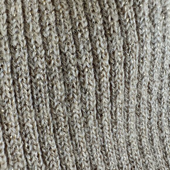 Vintage  Metallic-Glimmer Sleeveless Mock Neck Knit Top Size M - Picture 5 of 5